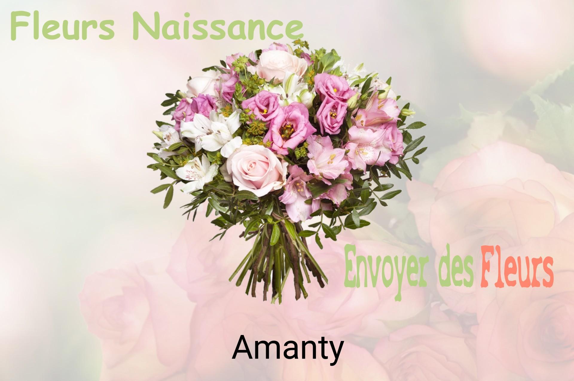 Bouquet de fleurs de naissance livré à Amanty