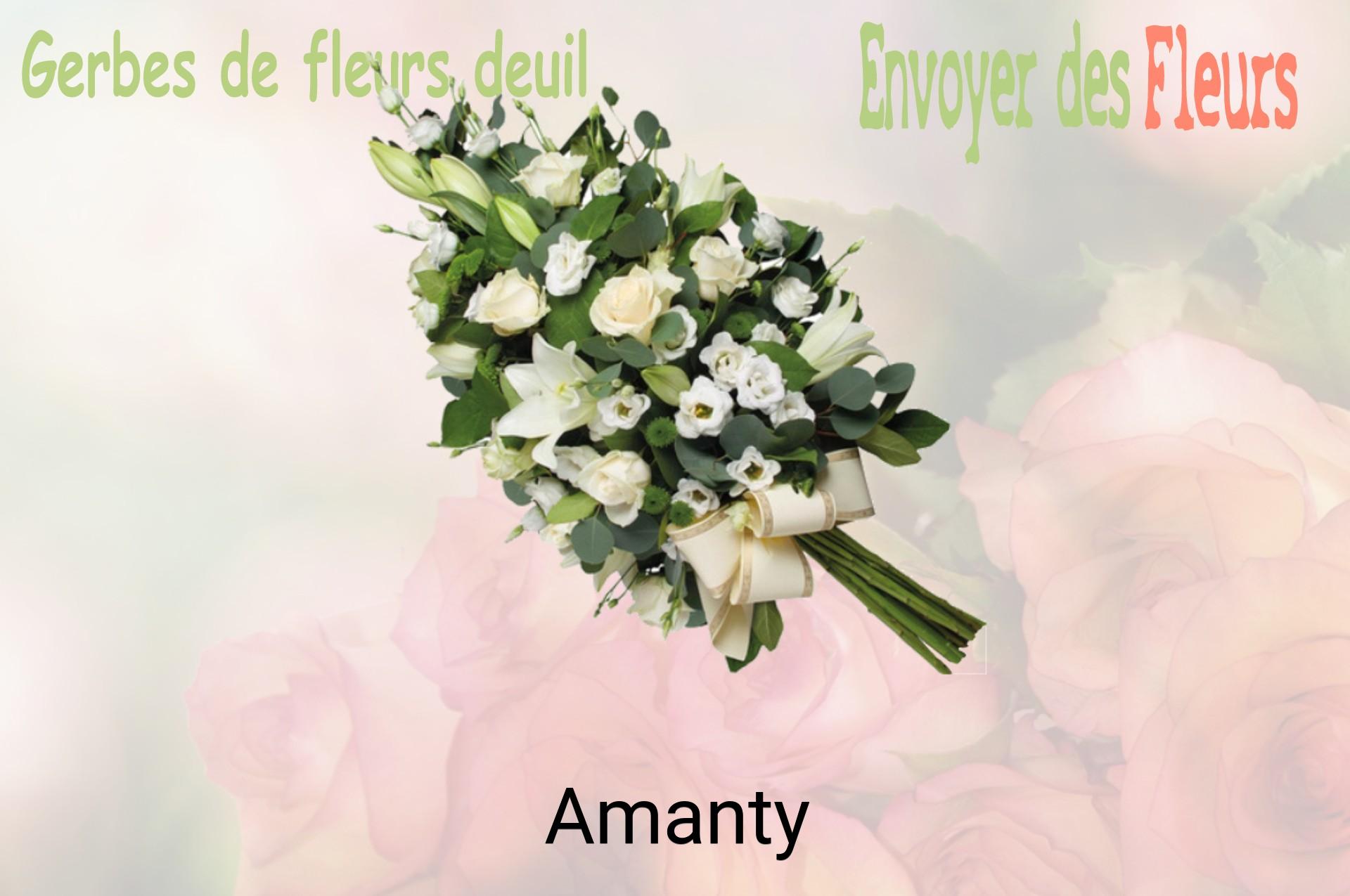 Gerbe de fleurs de deuil livrée à Amanty